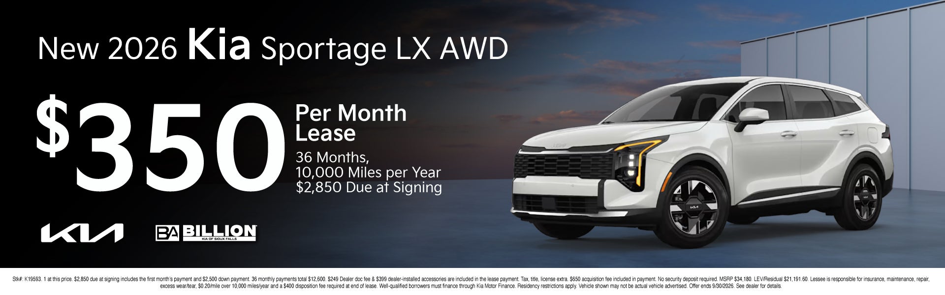 NEW 2026 KIA SPORTAGE LX